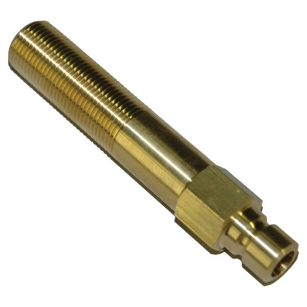 Plug, Water Extension, 300 Series, 3/8" Passage, 4" Length, 3/8" NPT, Brass