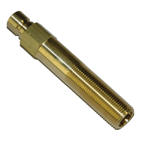 Plug, Water Extension, 300 Series, 3/8" Passage, 4" Length, 3/8" NPT, Brass