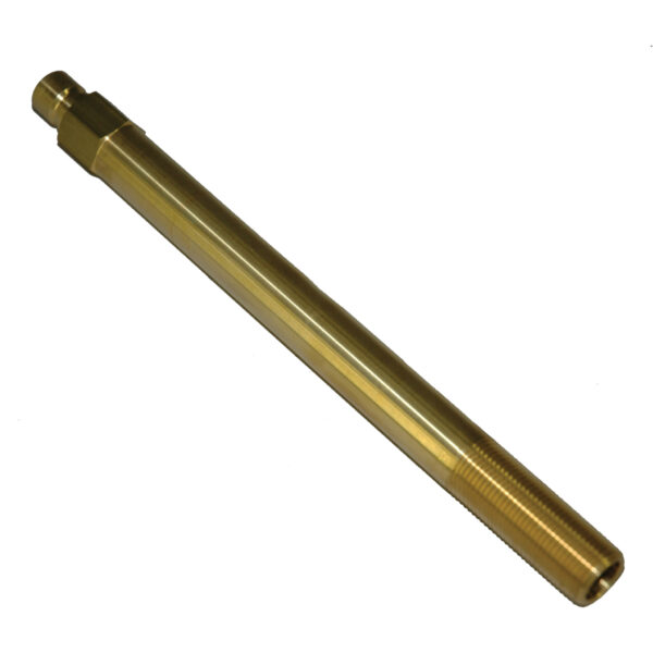 Plug, Water Extension, 300 Series, 3/8" Passage, 8.5" Length, 3/8" NPT, Brass