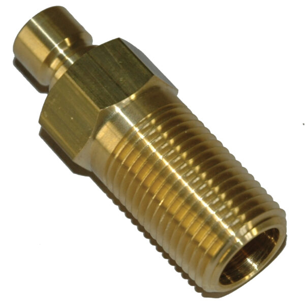 Plug, Water Extension, 300 Series, 3/8" Passage, 2.5" Length, 1/2" NPT, Brass