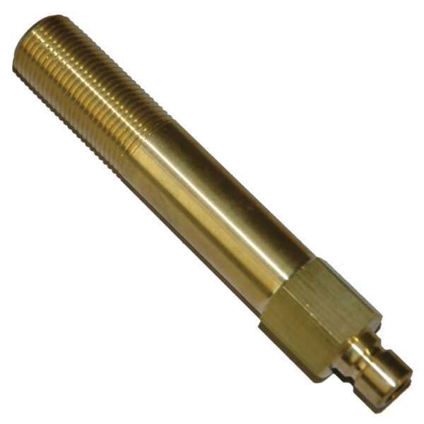 Plug, Water Extension, 300 Series, 3/8" Passage, 5.5" Length, 1/2" NPT, Brass