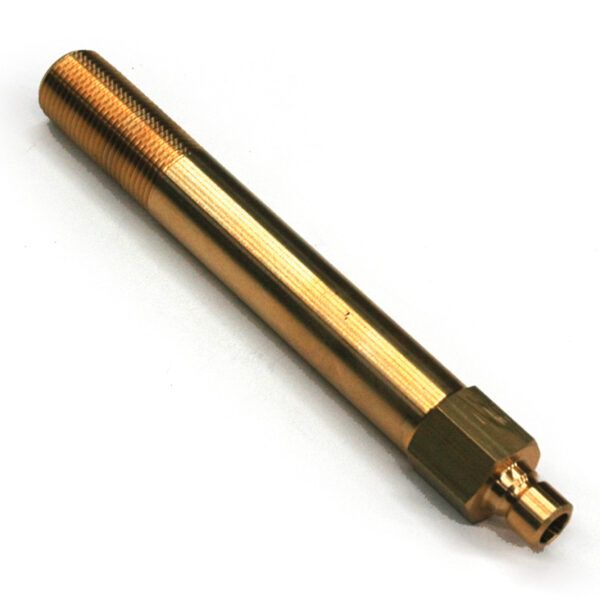 Plug, Water Extension, 300 Series, 3/8" Passage, 7" Length, 1/2" NPT, Brass