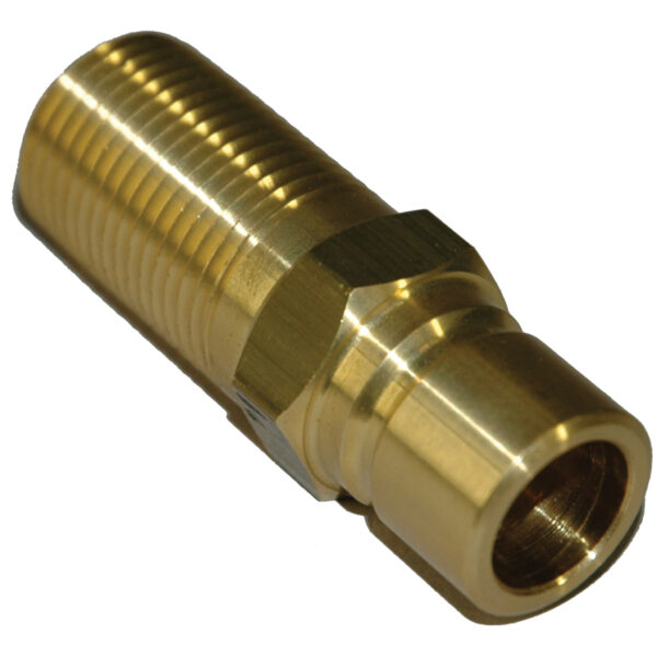 Plug, Water Extension, 500 Series, 1/2" Passage, 2.5" Length, 1/2" NPT, Brass
