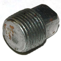 Plug, Square Head, 1/2" NPT, Black Steel.