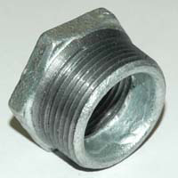 Bushing, Hex, 1-1/4" x 1" NPT, Galvanized Steel
