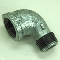 Elbow, Street, 90 Degree, 3/4" NPT, Galvanized Steel