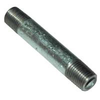 Pipe Nipple, 1/4" NPT, 3" Length, Galvanized Steel
