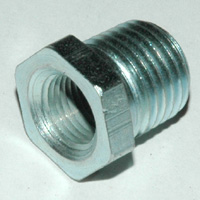 Bushing, Hex, 1/4" x 1/8" NPT, Galvanized Steel