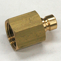 Plug, Water, 200 Series, 1/4" Passage, 3/8" NPT Female, Brass