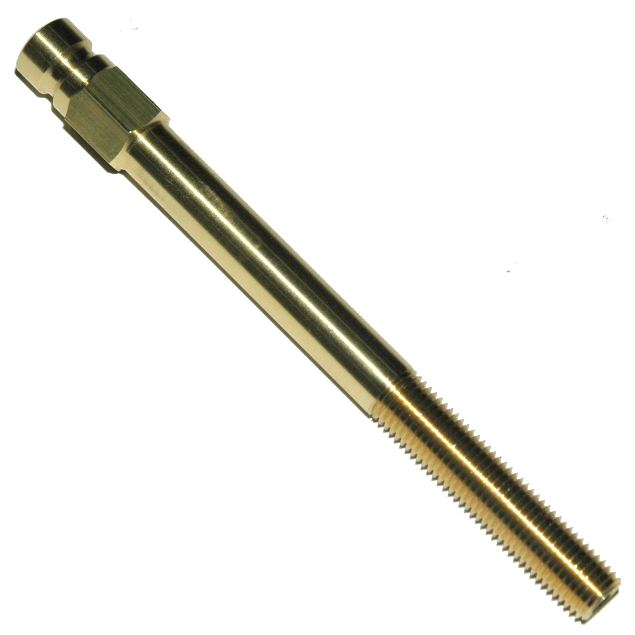 Plug, Water Extension, 200 Series, 1/4" Passage, 4" Length, 1/16" NPT, Brass - Image 1
