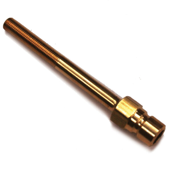 Plug, Water Extension, 300 Series, 3/8" Passage, 4" Length, 1/16" NPT, Brass