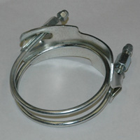 Spiral Double Bolt Hose Clamp, Counterclockwise, 4"