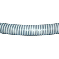Loader Hose, 1" ID, Smooth Cover, Clear Wall, White Helix Reinforced PVC & Seamless Smooth Bore