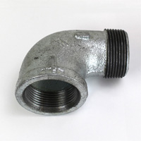 Elbow, Street, 90 Degree, 1-1/4" NPT, Galvanized Steel.