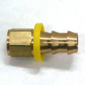 Hose Barb, 1/2″ Inside Diameter Push-On, 1/4″ Female NPT, Brass.