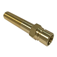 Plug, Water Extension, 500 Series, 1/2" Passage, 4" Length, 3/8" NPT, Brass
