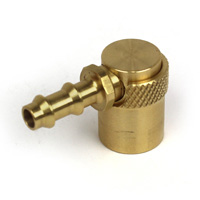 Coupler, Water Jumper, 1/4" Passage, 1/4" Push-On Hose Barb, Sleeve Locking