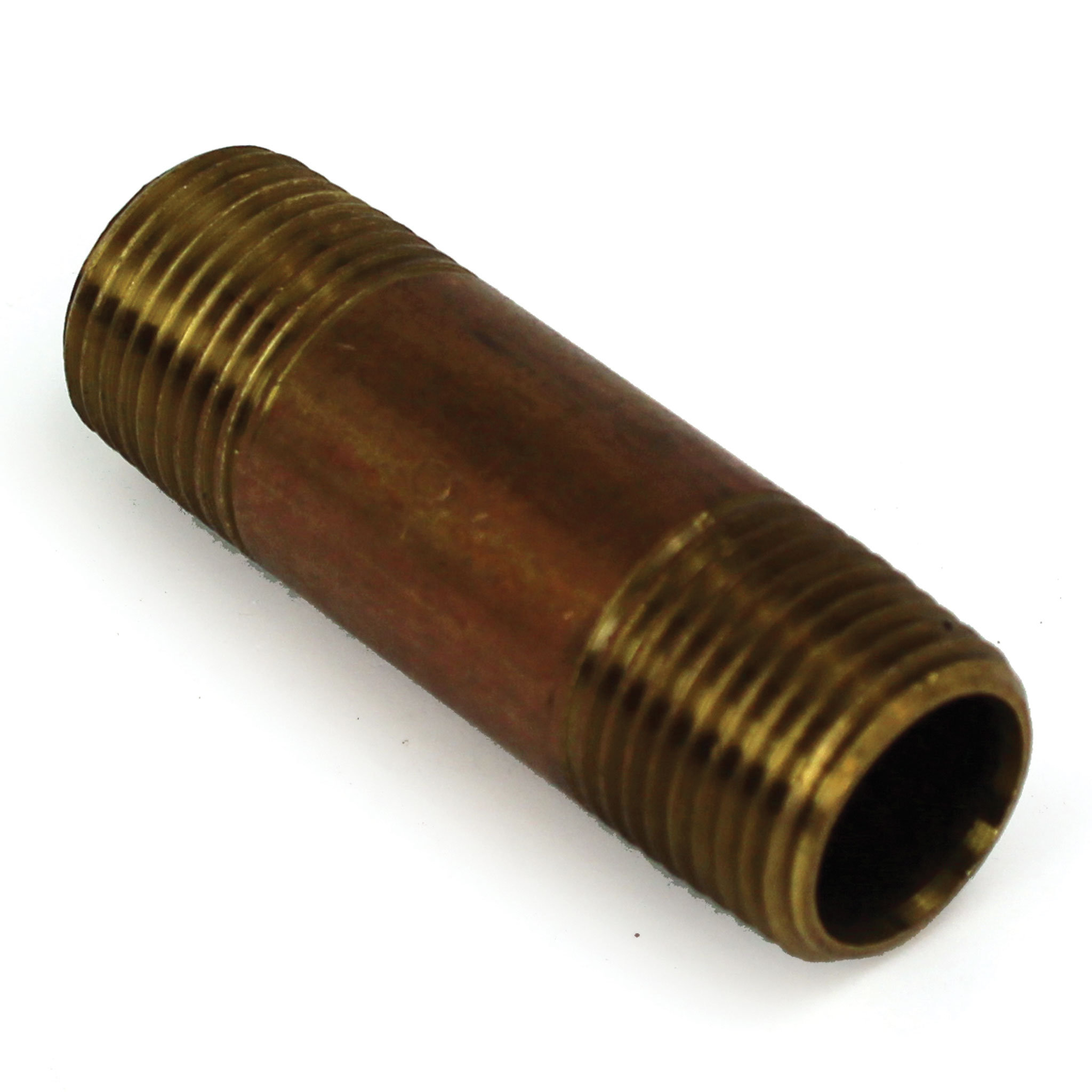 Pipe Nipple, 1/2" NPT, 2-1/2" Length, Brass - Image 1