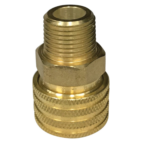 Coupler, ST Series, 1/2" Body, 1/2"-14 Male NPT, Brass