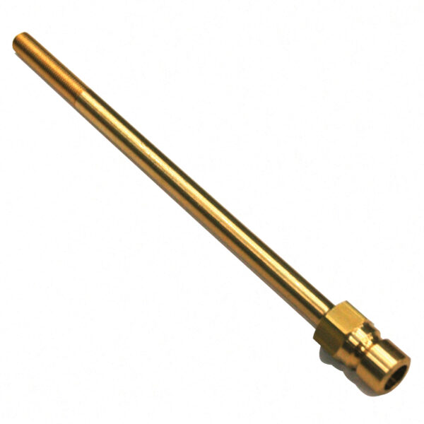 Plug, Water Extension, 300 Series, 3/8" Passage, 7" Length, 1/16" NPT, Brass
