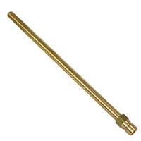 Plug, Water Extension, 300 Series, 3/8" Passage, 10" Length, 1/8" NPT, Brass