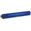 Manifold, Blue Aluminum, (2) 3/4″ Inlets and (10) 1/4″ Ports, with (1) Bronze End Plug