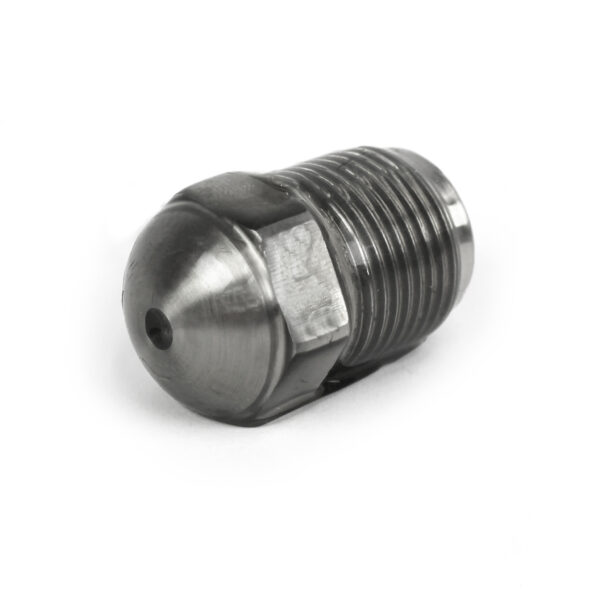 Nozzle Tip, FT, 1-1/2" OAL, 7/8"-14, 1/2" RO, 1/2" Radius, 3/32" Orifice.