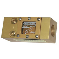 Flowmeter, 3/4" NPT Inlet and Outlet, 20 gpm, Aluminum Body