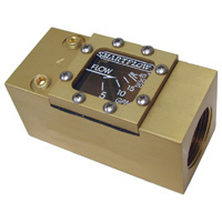 Flowmeter, 1-1/4" NPT Inlet and Outlet, 40 gpm, Aluminum Body
