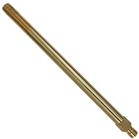 Plug, Water Extension, 300 Series, 3/8" Passage, 11.5" Length, 3/8" NPT, Brass