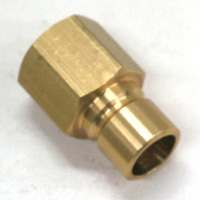Plug, Water, 500 Series, 1/2" Passage, 1/2" NPT Female, Brass