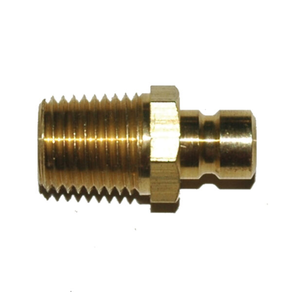 Mold Coolant Plug, Quick Disconnect, 1/4" Water Passage, Valved, 1/4" NPT, Male Thread