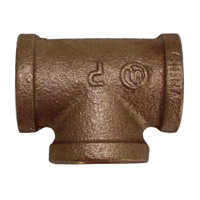 Tee, 3/4" NPT, Bronze.