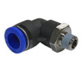 Push to Connect Tube Fitting, Elbow, Male Swivel, 10mm OD Tube, 1/8″ BSPP